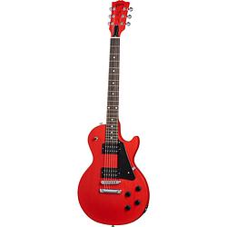 Foto van Gibson les paul modern lite cardinal red satin elektrische gitaar met soft shell case