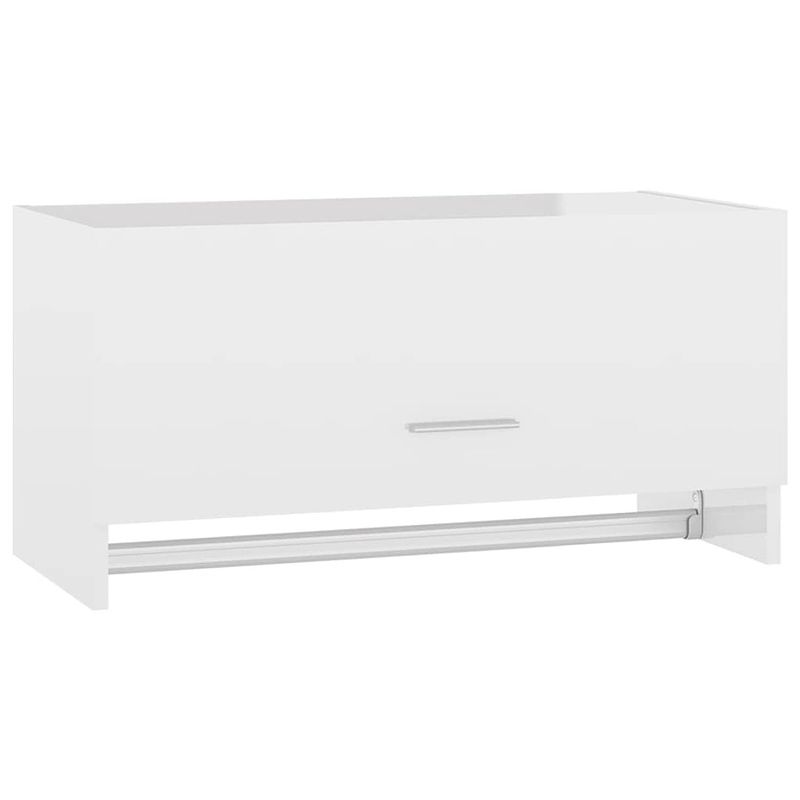 Foto van The living store garderobekast - compact - hoogglans wit - 70 x 32.5 x 35 cm