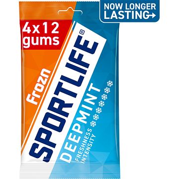 Foto van Sportlife frozn deepmint sugar free gums 4 x 18g bij jumbo
