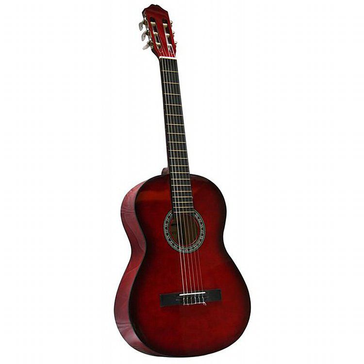 Foto van Gomez 001 4/4-model klassieke gitaar winered sunburst