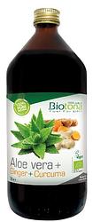 Foto van Biotona aloe vera + ginger + curcuma sap bio