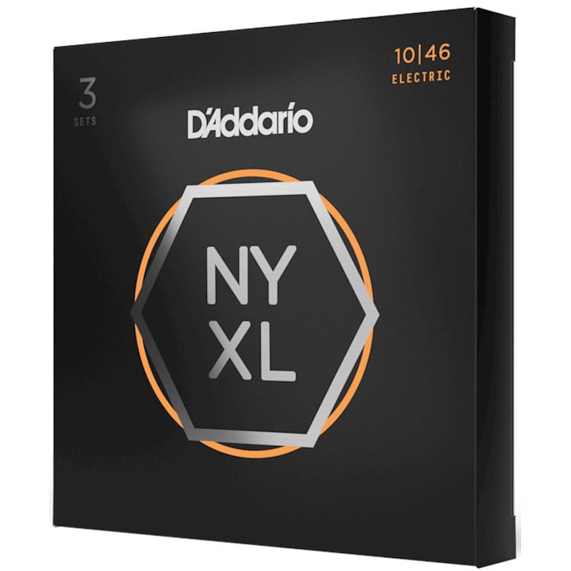 Foto van D'saddario nyxl1046-3p 10-46 regular light nickel wound snaren voor elektrische gitaar (3 sets)