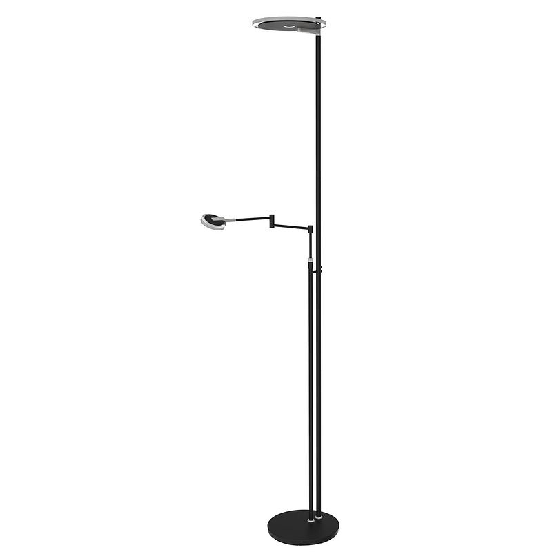 Foto van Moderne vloerlamp - steinhauer - glas - modern - led - l: 27cm - voor binnen - woonkamer - eetkamer - zwart