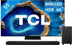 Foto van Tcl qled 55c803 (2023) + soundbar