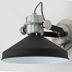 Foto van Lightning - industriele an wandlamp 1-l. aluminium - zwart