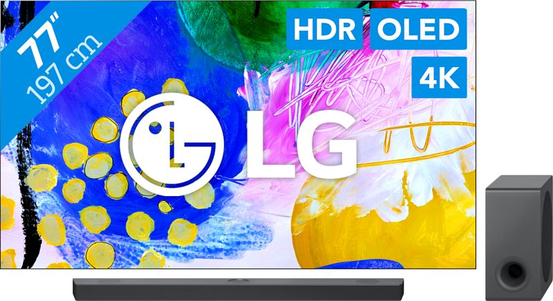 Foto van Lg oled77g26la (2022) + soundbar