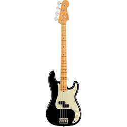 Foto van Fender american professional ii precision bass mn black elektrische basgitaar met koffer