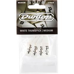 Foto van Dunlop 9002p white medium thumbpicks set duimplectrums (4 stuks)