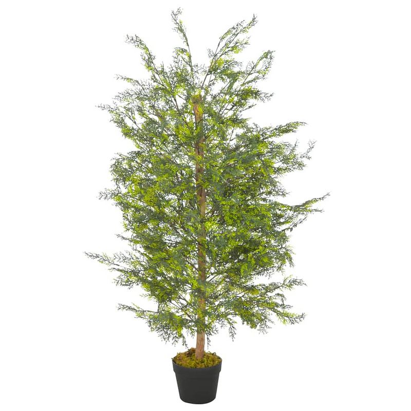 Foto van Vidaxl kunstplant met pot cipresboom 120 cm groen