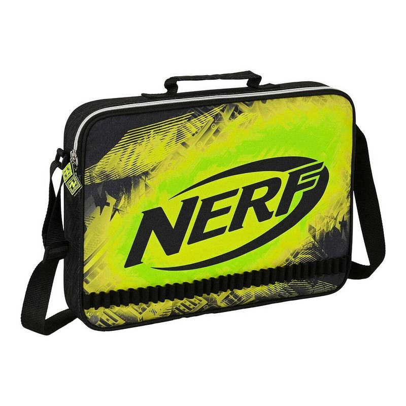 Foto van Schooltas nerf neon zwart limoen (38 x 28 x 6 cm)