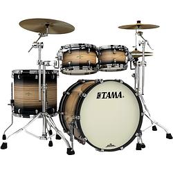 Foto van Tama me42tzbs-lnwb starclassic maple natural pacific walnut burst 4d. shellset zwart vernikkelde hardware