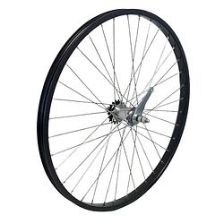 Foto van Kgs achterwiel leenfiets 26 inch 559 shimano remnaaf velg breed zwart