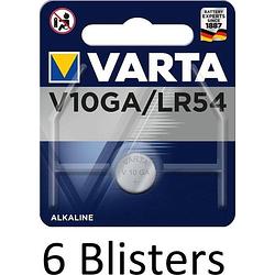 Foto van 6 stuk (6 blisters a 1 st) varta v10ga wegwerpbatterij lr54 alkaline