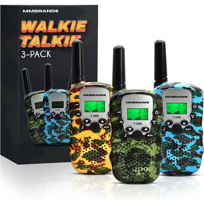 Foto van Mm brands walkie talkie voor kinderen en volwassenen - portofoon - set van 3