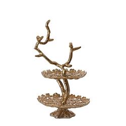 Foto van Light&living etagere 2 laags 29x28x50 cm bird glanzend goud