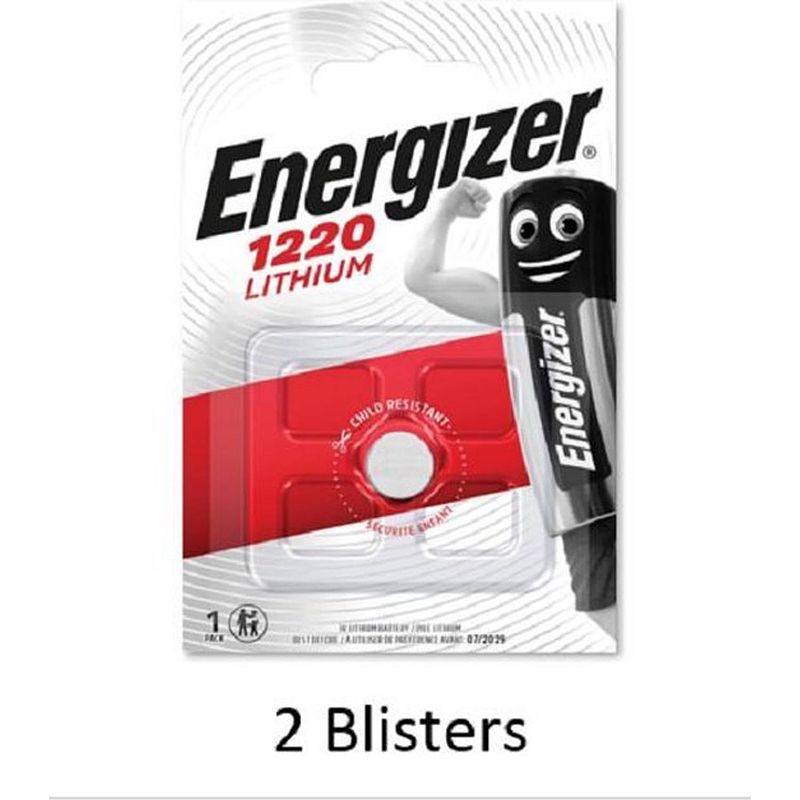 Foto van 2 stuks (2 blisters a 1 stuk) energizer lithium cr1220 3v