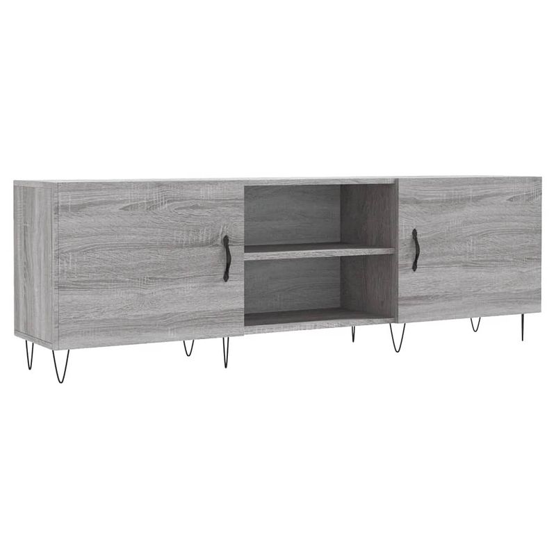 Foto van Infiori tv-meubel 150x30x50 cm bewerkt hout grijs sonoma eikenkleurig