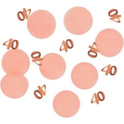 Foto van Tafelconfetti elegant lush blush 40 jaar - 25 gram