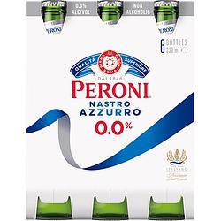 Foto van Peroni nastro azzurro 0,0% flessen 6 x 330ml aanbieding bij jumbo | 2e halve prijs