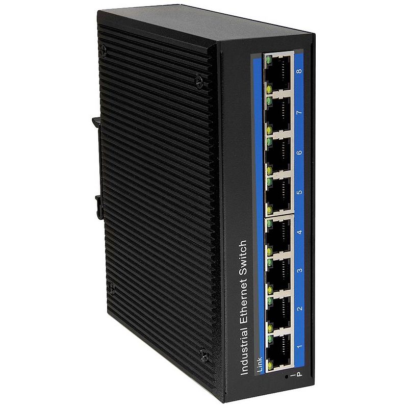 Foto van Logilink ns201p industrial ethernet switch 8 poorten 10 / 100 mbit/s poe-functie