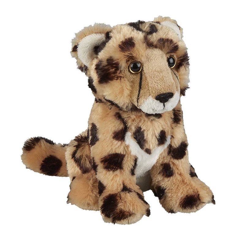 Foto van Pluche knuffel dieren cheetah/jachtluipaard 18 cm - knuffeldier