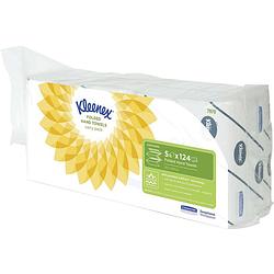 Foto van Kleenex papieren handdoeken ultra, intergevouwen, 2-laags, 124 vellen, pak van 5 stuks