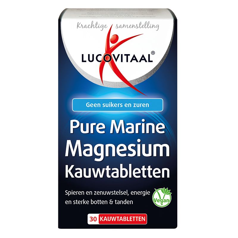 Foto van Lucovitaal pure marine magnesium kauwtabletten