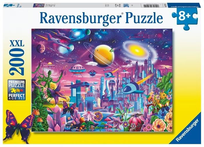 Foto van Puzzel ravensburger komische stad 200 stukjes