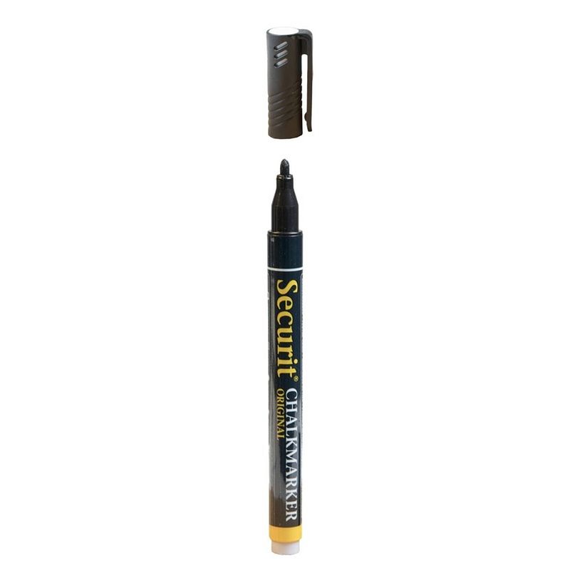 Foto van Zwarte krijtstift ronde punt 1-2 mm - krijtstiften