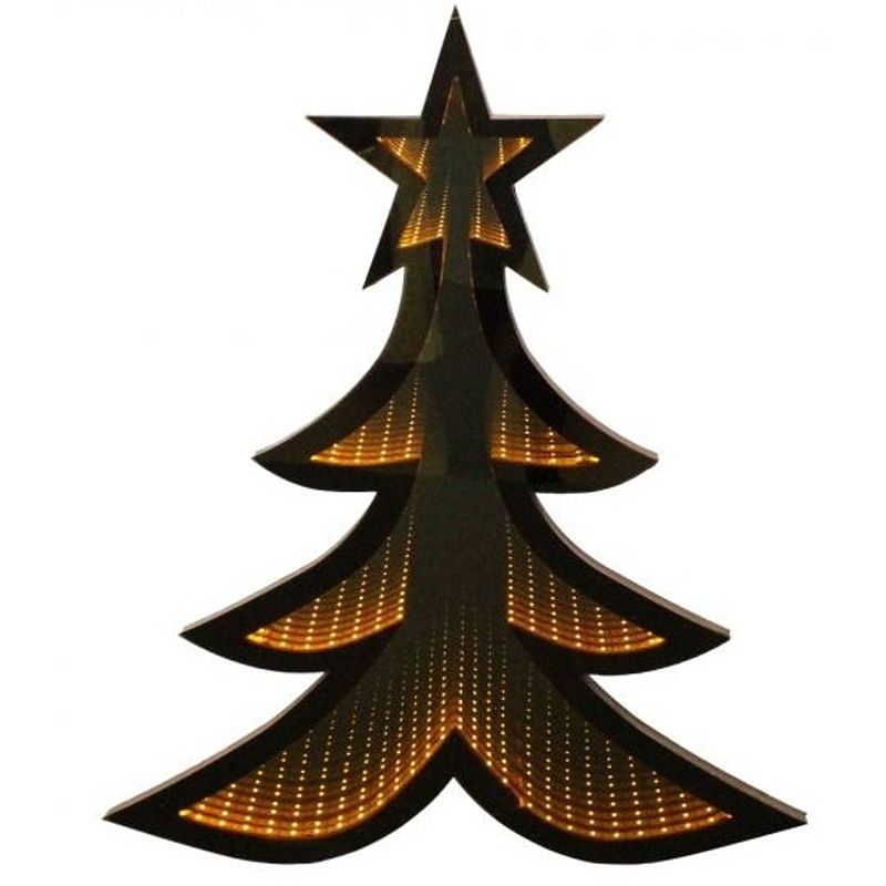 Foto van Peha spiegelverlichting kerstboom led 50 x 60 cm geel/zwart