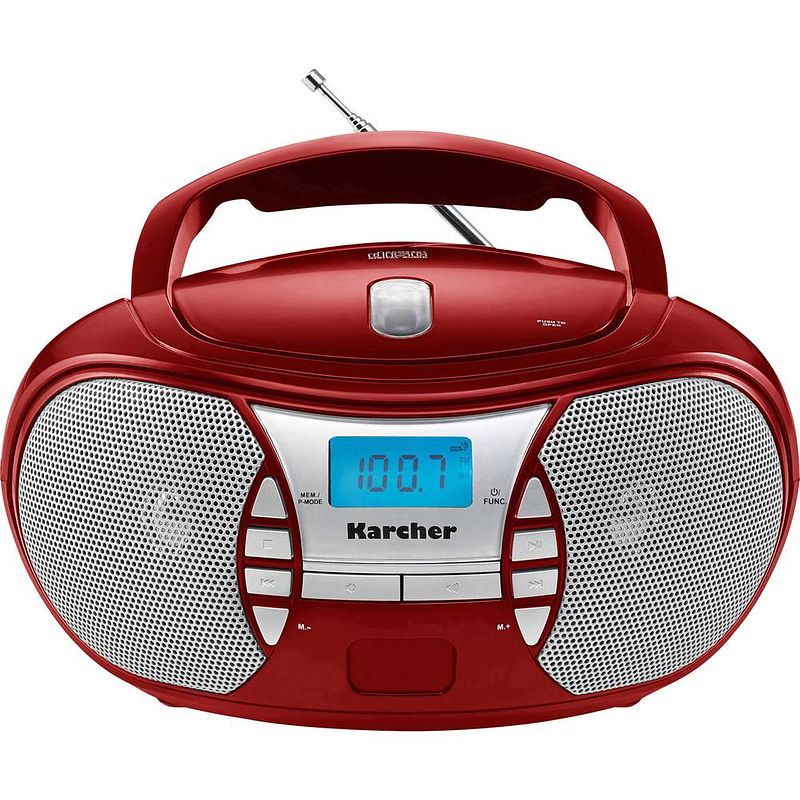 Foto van Karcher rr 5025 radio/cd-speler vhf (fm) aux, cd rood