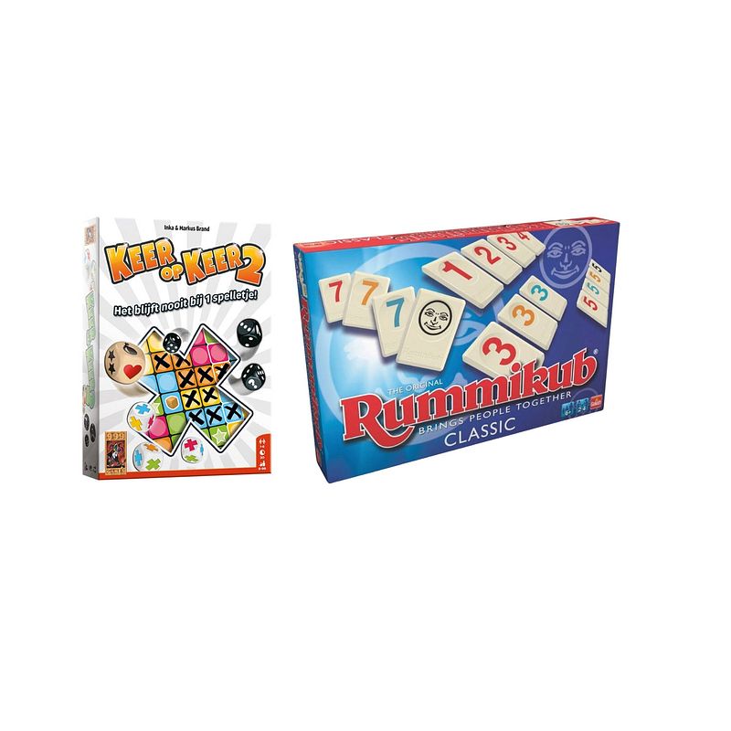 Foto van Spellenset - 2 stuks - keer op keer 2 & rummikub