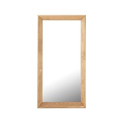 Foto van Ptmd chevar natural oak wood mirror rectangle l