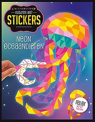 Foto van Kleuren met stickers - neon oceaandieren - paperback (9789463548830)