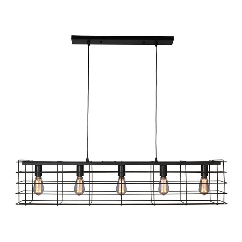 Foto van Freelight hanglamp squalo 5 lichts l 120 cm zwart