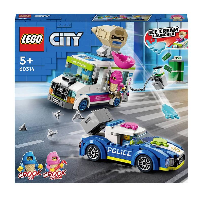 Foto van Lego city ijswagen politieachtervolging - 60314