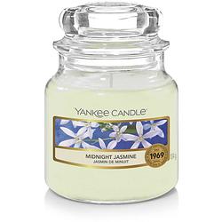 Foto van Yankee candle geurkaars small midnight jasmine - 9 cm / ø 6 cm