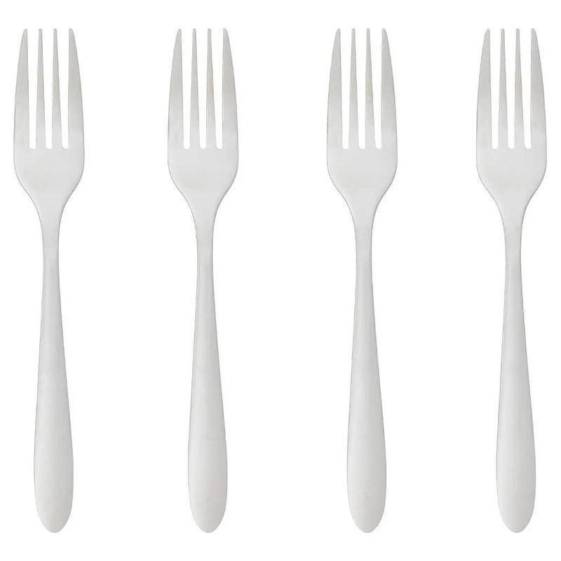 Foto van Secret de gourmet vorken nevis - 4x stuks - rvs - 19 cm - vorken