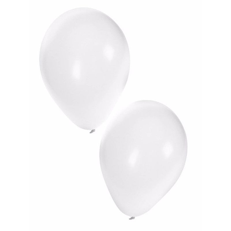 Foto van Voordelige witte ballonnen 60x stuks - ballonnen