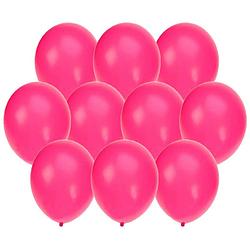 Foto van 30x stuks neon roze party ballonnen 27 cm - ballonnen