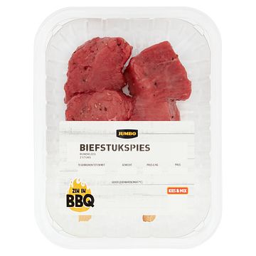 Foto van 4 verpakkingen | jumbo biefstukspies 2 stuks aanbieding bij jumbo