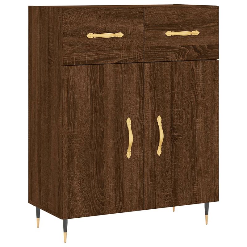 Foto van Infiori dressoir 69,5x34x90 cm bewerkt hout bruineikenkleurig