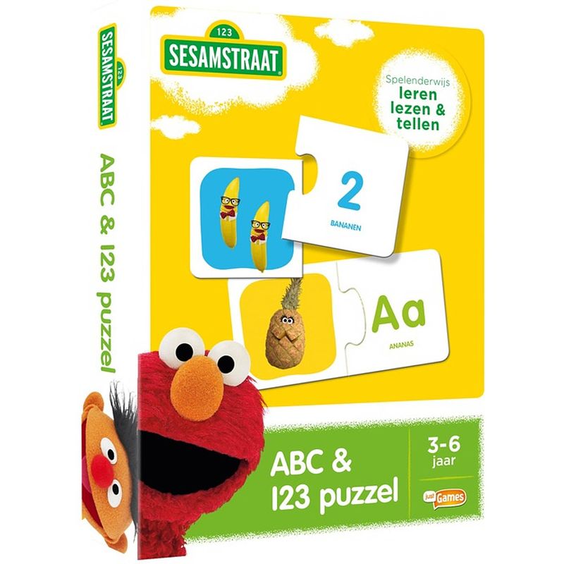 Foto van Just games educatief spel sesamstraat abc & 123