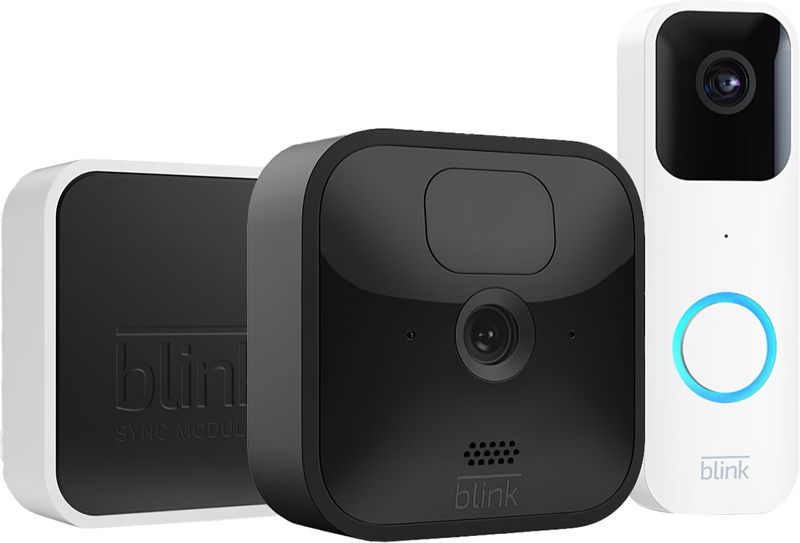 Foto van Blink outdoor ip camera + video doorbell wit