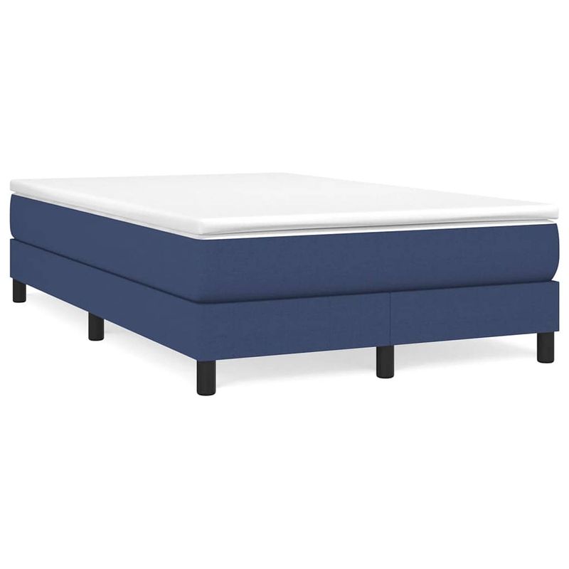 Foto van The living store boxspringframe - blauw - 203 x 120 x 25 cm - multiplex lattenbodem - duurzaam materiaal