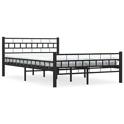 Foto van The living store metalen bedframe - elegant en klassiek - bedframes - afmeting- 210x127x76 cm - ken- massieve stalen