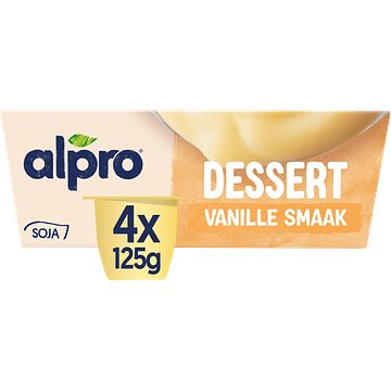 Foto van Alpro dessert vanille smaak houdbaar 4 x 125g bij jumbo