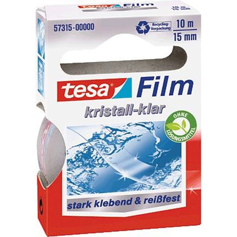 Foto van Tesa tesa 57315-00000-02 tesafilm kristall-klar transparant (l x b) 10 m x 15 mm 1 stuk(s)