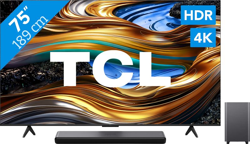 Foto van Tcl 4k led 75p71b (2024) + soundbar