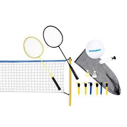 Foto van Scatch volleybal- en badmintonset - met net, rackets, shuttles en bal - draagtas - 310 x 168 cm
